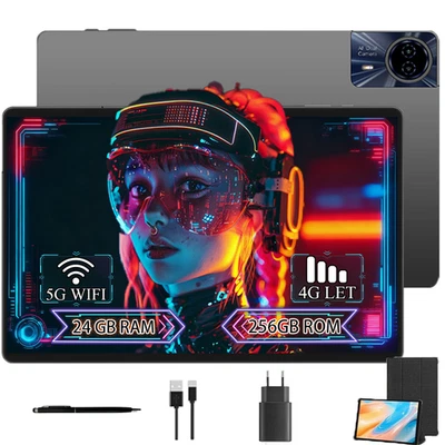 Neu 5G WiFi Tablet Android15 14 Zoll 24GB+256GB 8580mAh 4G LTE 2SIM 16MP+8MP - Bild 1 von 4