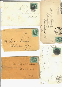 5  19th Century Covers 3 CentWashington Banknote 1871-1883 US C-28 - Picture 1 of 3