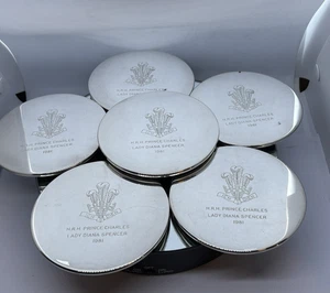 Commemorative Coasters 1981 Royal Wedding - HRH Prince Charles & Lady Diana - Picture 1 of 11