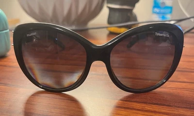 Tiffany & Co TF4048B Crystal Flower Cat Eye Polarized Sunglasses w/Original Case - Image 1 of 4