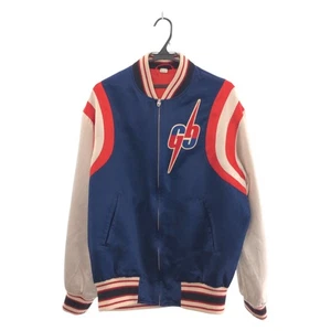 GUCCI GG 575315 ZABZR Jersey Estadio Azul Marino Blanco Rojo Plata Hardware Acetato/Rayón - Imagen 1 de 8