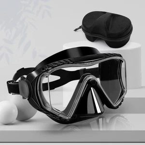 Diving Mask, Pano 3 Window Snorkel Mask, Anti-Fog Scuba Diving Goggles, - Picture 1 of 8