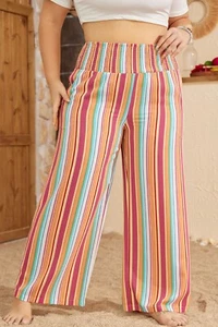 Boho schicke Hose Übergröße gestreift - Bild 1 von 16