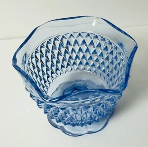 Indiana Glas Diamond Point Eisblau Gewürzschale mit Fuß - Bild 1 von 7