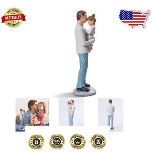 Estatua de padre e hija pintada a mano - Regalo perfecto para ocasiones especiales - Imagen 1 de 8