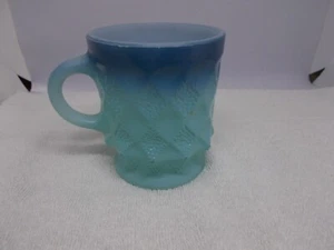 Anchor Hocking Fire King Blue Ombre Mug Kimberly Diamond Pattern #3 - Picture 1 of 4