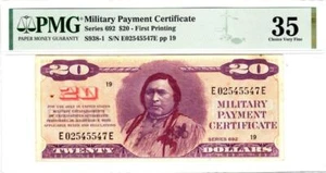 Series 692 $20 'CHIEF' PMG 35 Choice Very Fine condition- LOOKS STUNNING!!! - Picture 1 of 12