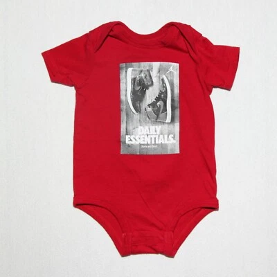 Jordan Nike Air Baby Boy's 6/9M Red Bodysuit Daily Essentials Born and Bred  - Image 1 of 4
