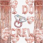 Rose Gold Celebration Kit: I Do Crew Balloons, Engagement Party Banner, Bride To