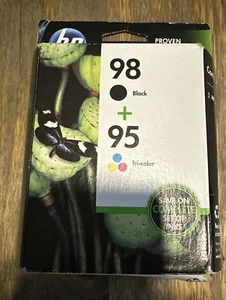 Sealed HP Combo Pack CB327FN Ink Cartridges 98 Black/ 95 Tri-Color Exp Oct 2015 - Picture 1 of 3