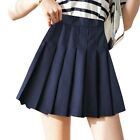 Summer Daily Pleated Skirts Short Skirt Zip 1pcs A Line High Waist Mini