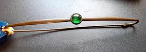 Bijoux épingle vintage chapeau cheveux couleur vert et laiton - Picture 1 of 5
