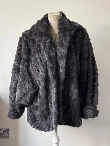 Real Fur Coat Size 16 Silver Fox Fur? - Picture 1 of 11