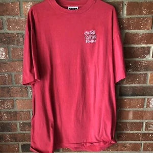 Vintage Coca Cola Red Hot Summer Red T-Shirt Single Stitch Gr. XL Sara Toga - Bild 1 von 11