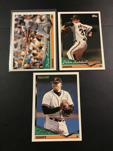 1994 Topps John Burkett, Mike Jackson Gold, Dave Martinez Nationals Coach Lot 3  - Picture 1 of 1
