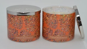 2 BATH & BODY WORKS PUMPKIN PECAN WAFFLES SCENTED CANDLE 3 WICK 14.5 OZ LARGE - Picture 1 of 4
