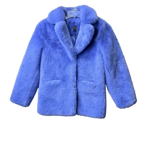 Fabulous Furs By Donna Salyers Kid's Periwinkle Faux Fur Mini Le Mink Jacket - Picture 1 of 13