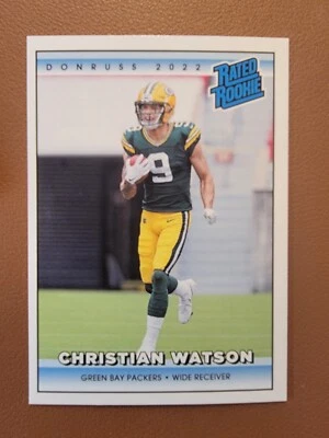 2022 Panini Donruss - Rated Rookie Christian Watson #RR12 (RC) Instant  Retro - Image 1 of 2