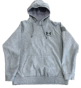 Men's UA Freedom Flag Hoodie Mod Gray Light Heather / Black - 011 Size XL EPOC - Picture 1 of 11