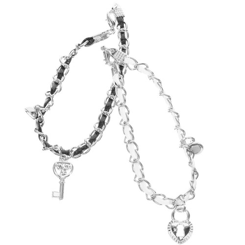 Bracciale Lucchetto Chiave Miss Lovers Polso Regolabile San Valentino per Coppie