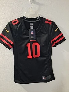 Nike On Field San Francisco 49ers Jimmy Garoppolo #10 Women Black Jersey Small** - Picture 1 of 12