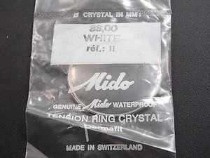 Vintage Watch Crystal Mido Permafit Waterproof 33mm Ref#11 White Tension Ring - Picture 1 of 1