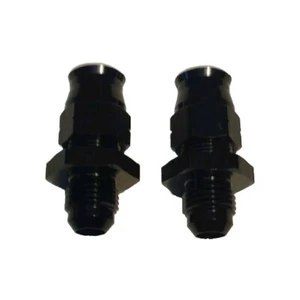 5/16 HARDLINE TUBING TO 6AN MALE COMPRESSION FITTING BLACK. Set Of 2 - Picture 1 of 1