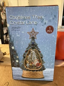 Christmas Tree Snowglobe With Music And Falling Snow/BRAND NEW - Picture 1 of 7