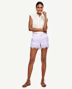 Ann Taylor – Damen 16P Amethyst Haze überbackene Ösen Shorts $ 79,00 (S7) - Bild 1 von 3