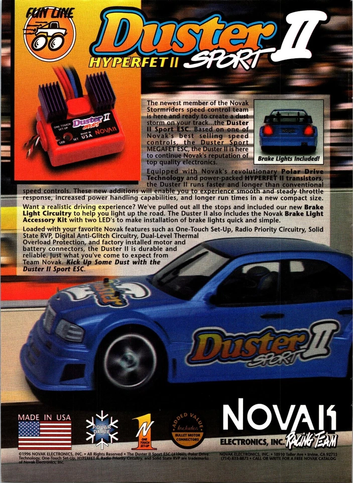 Duster II Sport ESC RC Car  Print Ad Ephemera Wall Art Decor - Image 1 of 1