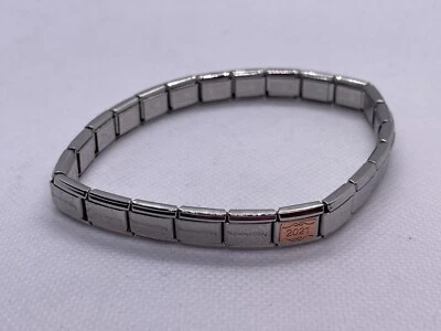 STAINLESS STEEL NOMINATION USED CONDITION CHARM BRACELET PRE OWNED WITH POUCH - Image 1 of 4