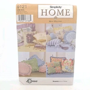Simplicity 9121 12 Styles Mini Pillows Round Square Vintage Pattern UC FF - Picture 1 of 6
