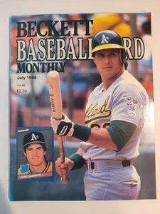 Tarjeta de béisbol Beckett mensual julio 1988 edición #40 José Canseco vintage - Imagen 1 de 2