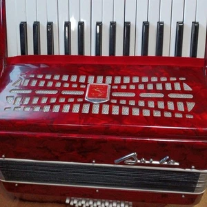 Acordeón Rojo 37 Teclas Acordeón con 120 Botones Instrumentos Musicales - Imagen 1 de 3
