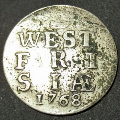 Certificado Autenticidad 1786-90 Colonial Nueva York Plata León Centavo Frisia Occidental Foto 1 de 4