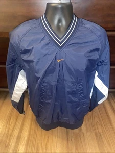 Vintage Nike Windbreaker Jacket Navy Blue Center Pocket Women’s Size M (8-10) - Picture 1 of 8