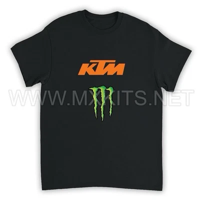 KTM Racing Motorcycle Monster Energy T-Shirt 2025 Fan Tee Dirt Bike Black - Image 1 of 4
