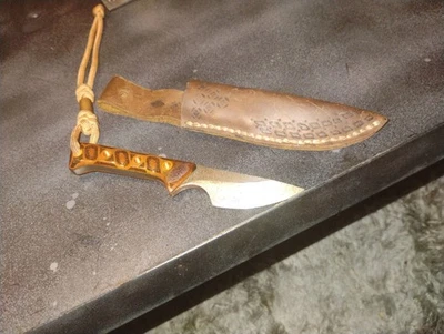 CASE DOUBLE KNIFE LEATHER SHEATH / VERY GOOD / SNAPS GOOD - Image 1 of 3