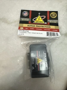 Ditek Surge Protection DTK-MRJPOE  1 Channel POE 10GbE NS RJ45 - Picture 1 of 5
