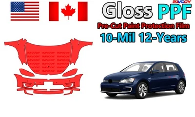 Película de protección de pintura PPF precortada para Volkswagen Golf E-Golf 2015-2018 Foto 1 de 4