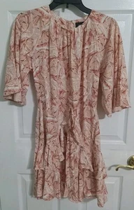 MINK PINK ruffle Tiered floral Dress size Small - Picture 1 of 6