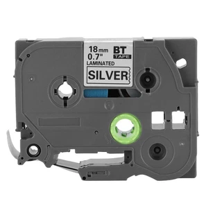 8m Black On Matt Silver TZz M941 Compatible For Label Tape M NEW - Afbeelding 1 van 8