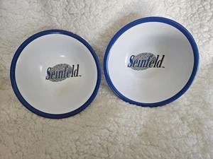 (Set of 2) Vintage Selandia 1993 Seinfeld TV Show Breakfast Cereal Bowls Logo - Picture 1 of 8