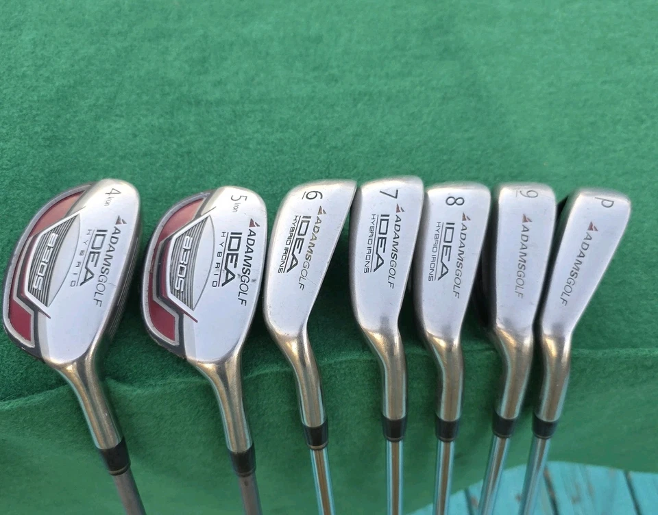 ADAMS GOLF IDEA A3 OS HYBRID IRON SET 4/5 HYBRIDS, 6-PW IRONS, STIFF FLEX SHAFTS - Image 1 of 4