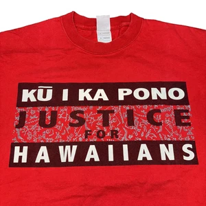 Camisa Ku I Ka Pono Justicia para Hawaianos Para Hombres Grande Fruta del Telar Gráfico T - Imagen 1 de 10