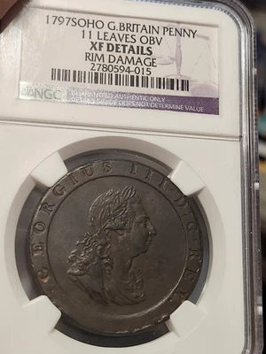 1797 Great Britain Penny NGC XF DETAILS Rim bumps - Image 1 of 4