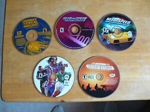 5 Different Pc Games 2002-2005: Street Legal Racing, Need for Speed, FIFA & More