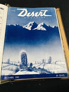 DESERT MAGAZINE LOT Of 12 Nov 1940 To Oct 1941 ISSUES in HARD BINDER Western - Picture 1 of 24