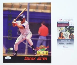 Derek Jeter Signed Signature Rookies Jumbo 8x10 Photo Yankees 355/1000 JSA COA - Picture 1 of 4