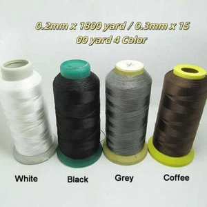 0.2mm x 1800 yard / 0.3mm x 1500 yard 4 ColorStrong Bonded Nylon Sewing Thread - Picture 1 of 10